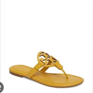Tory Burch Tumbled Leather Miller Sandals
Dusty Cassia